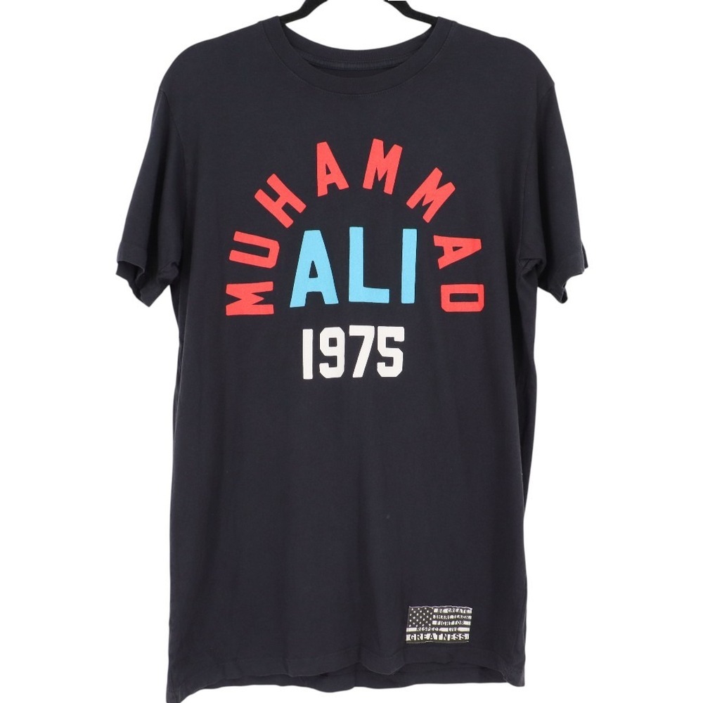 Roots of Fight Men's Muhammad Ali 1975 Size M Black Graphic T-Shirt Made in USA